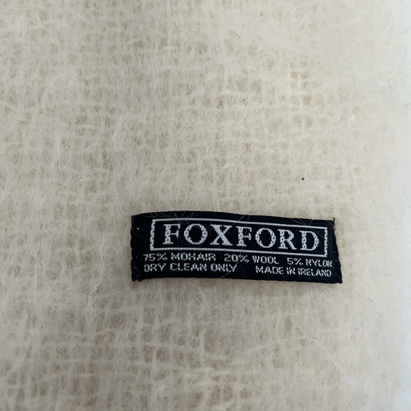 Cream Mohair Wool Scarf - Picture 2 of 3